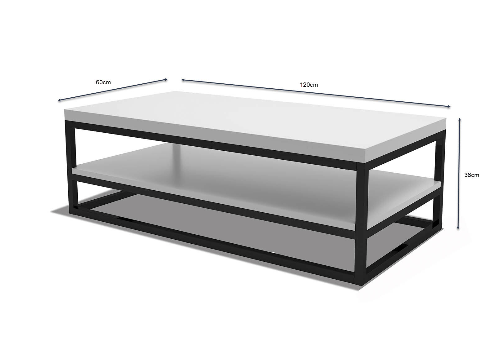 WHITE/ BLACK ROVIGO Coffee Table Amart Furniture