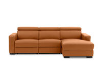 DAMIAN LEATHER - 3 Seater Sofa with RHF Chaise DAMIAN LEATHER