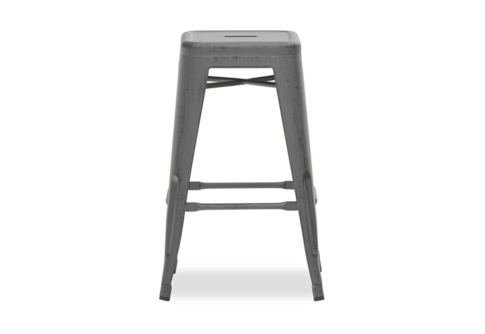 HARZ - 68cm Antique Gunmetal Finish Stool HARZ