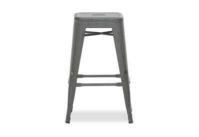 HARZ - 68cm Antique Gunmetal Finish Stool