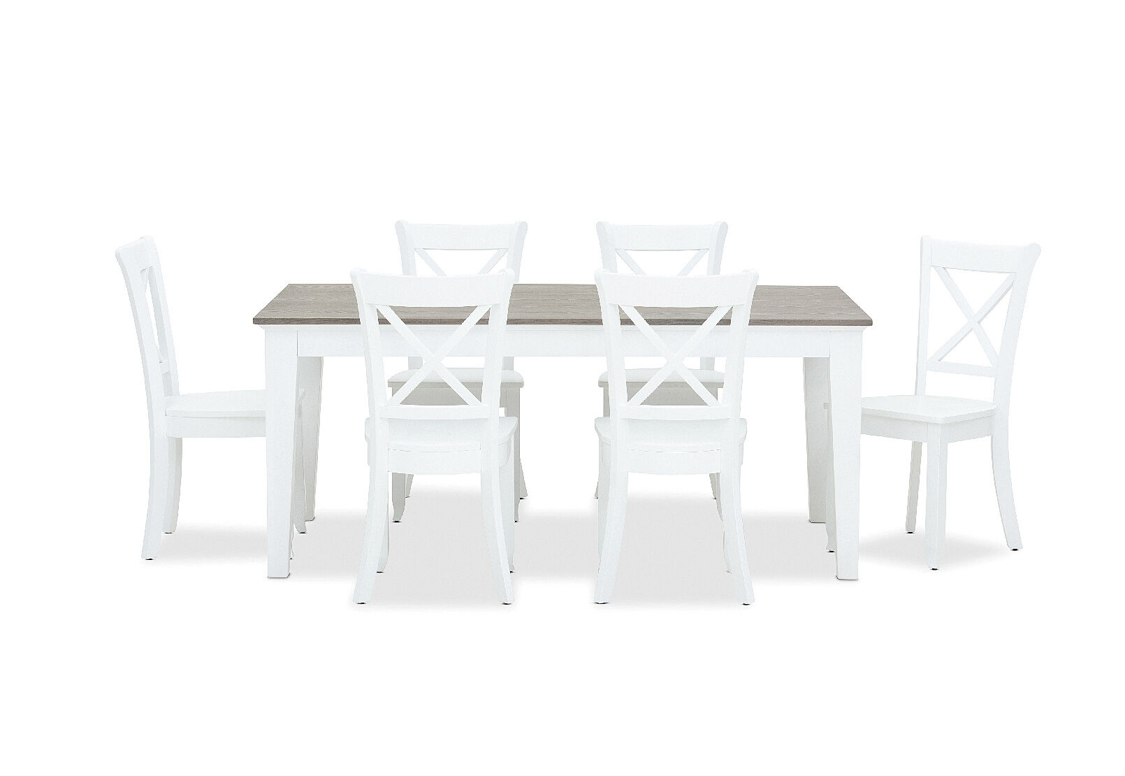 Marseille 7 Piece Dining Suite With Clouds Dining Chairs Amart
