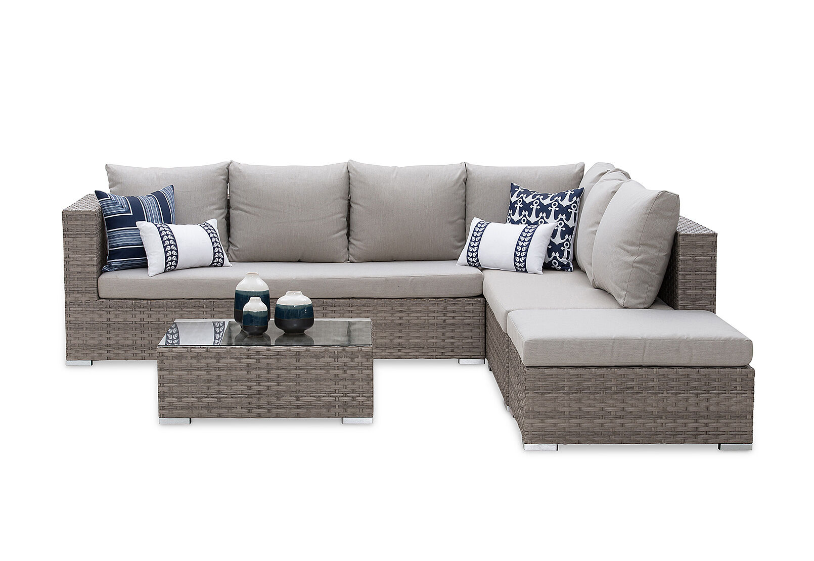 BARBOSA - 4 Piece Outdoor Modular Lounge Setting BARBOSA