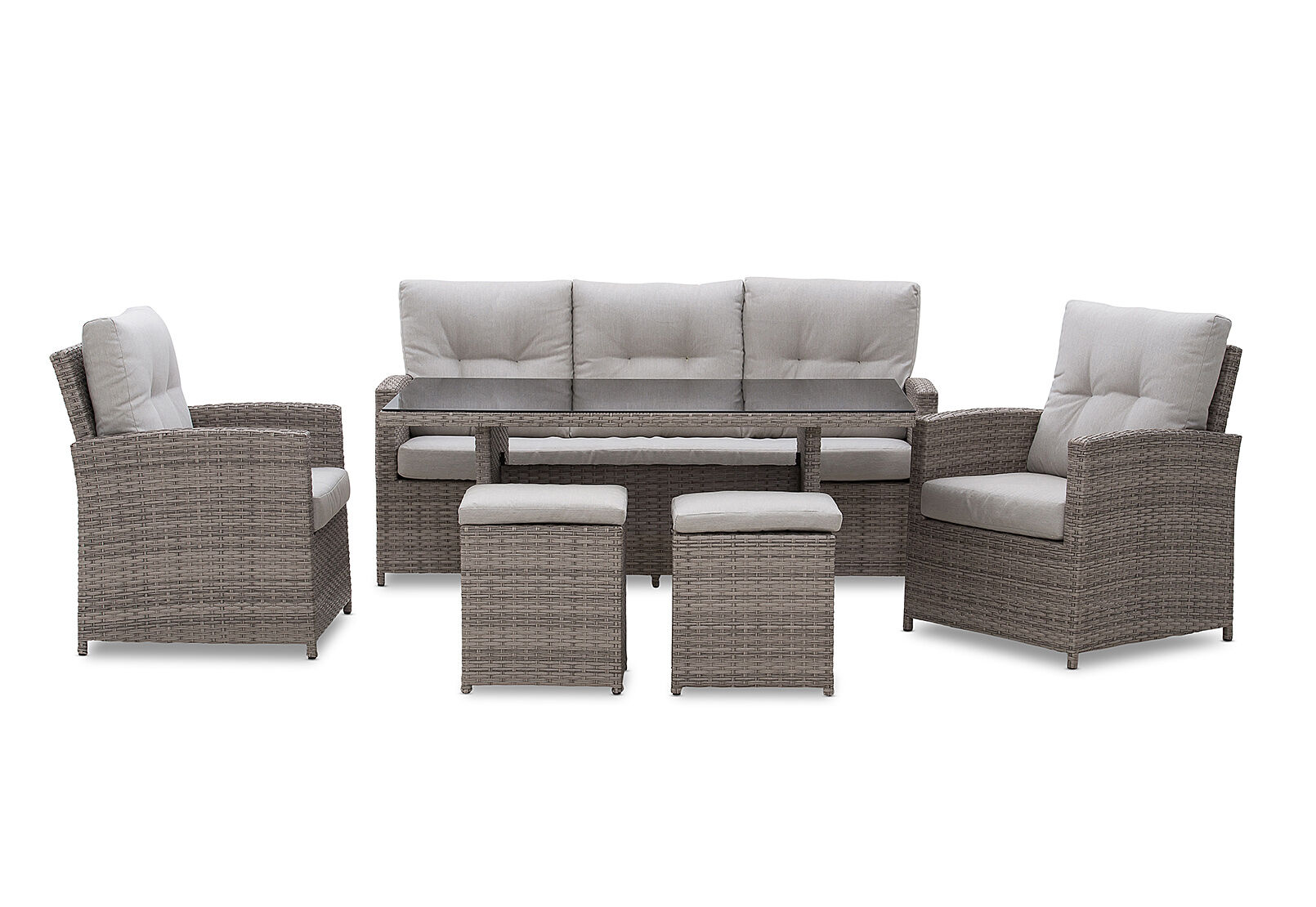 BARBOSA - 6 Piece Outdoor Lounge Dining Setting BARBOSA