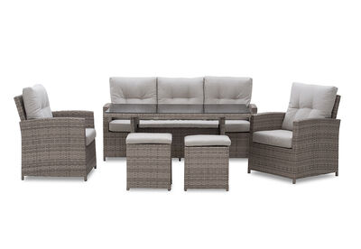 BARBOSA - 6 Piece Outdoor Lounge Dining Setting