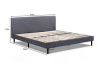 FRAZIER - Dark Grey King Bed FRAZIER