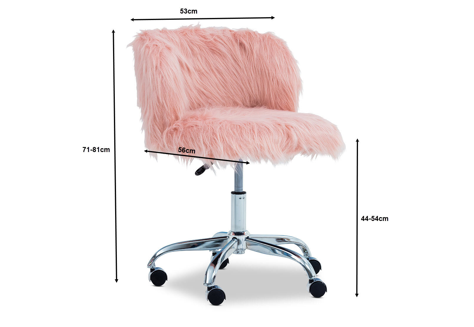 Pink top furry chair
