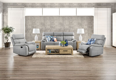 ALFRED - Fabric 3 Piece Recliner Suite