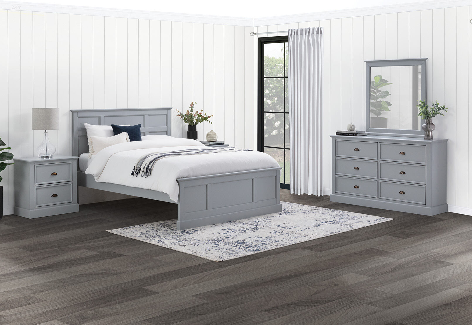 CHRYSTELLE - 4 Piece Queen Dresser Bedroom Suite. CHRYSTELLE