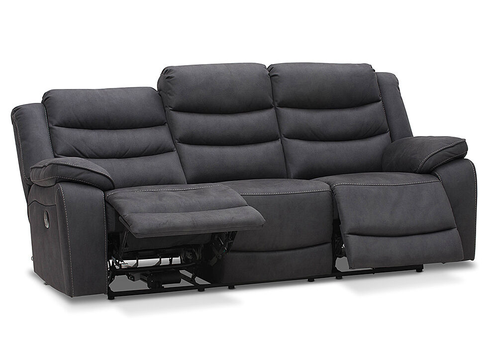 JET ASHLEIGH Fabric 3 Seater with 2 Built in Electric Recliners