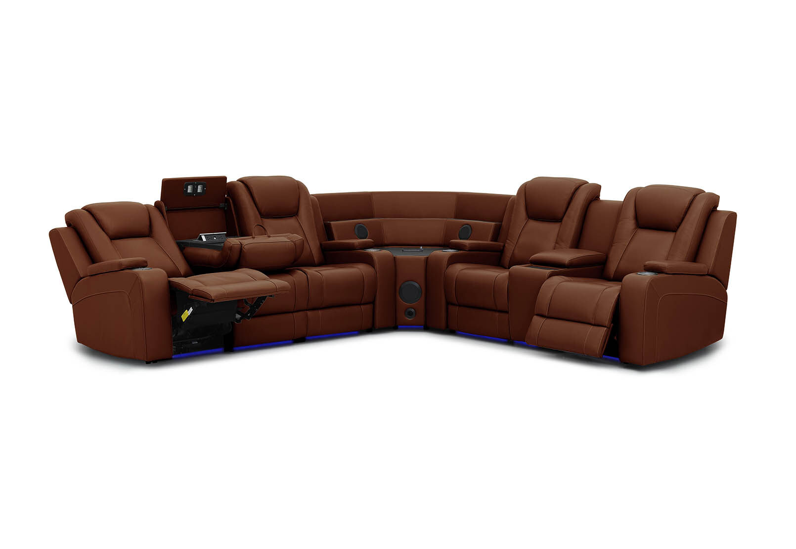 SENTINAL MK2 LEATHER - 5 Piece Corner with RHF Console SENTINAL MK2 LEATHER