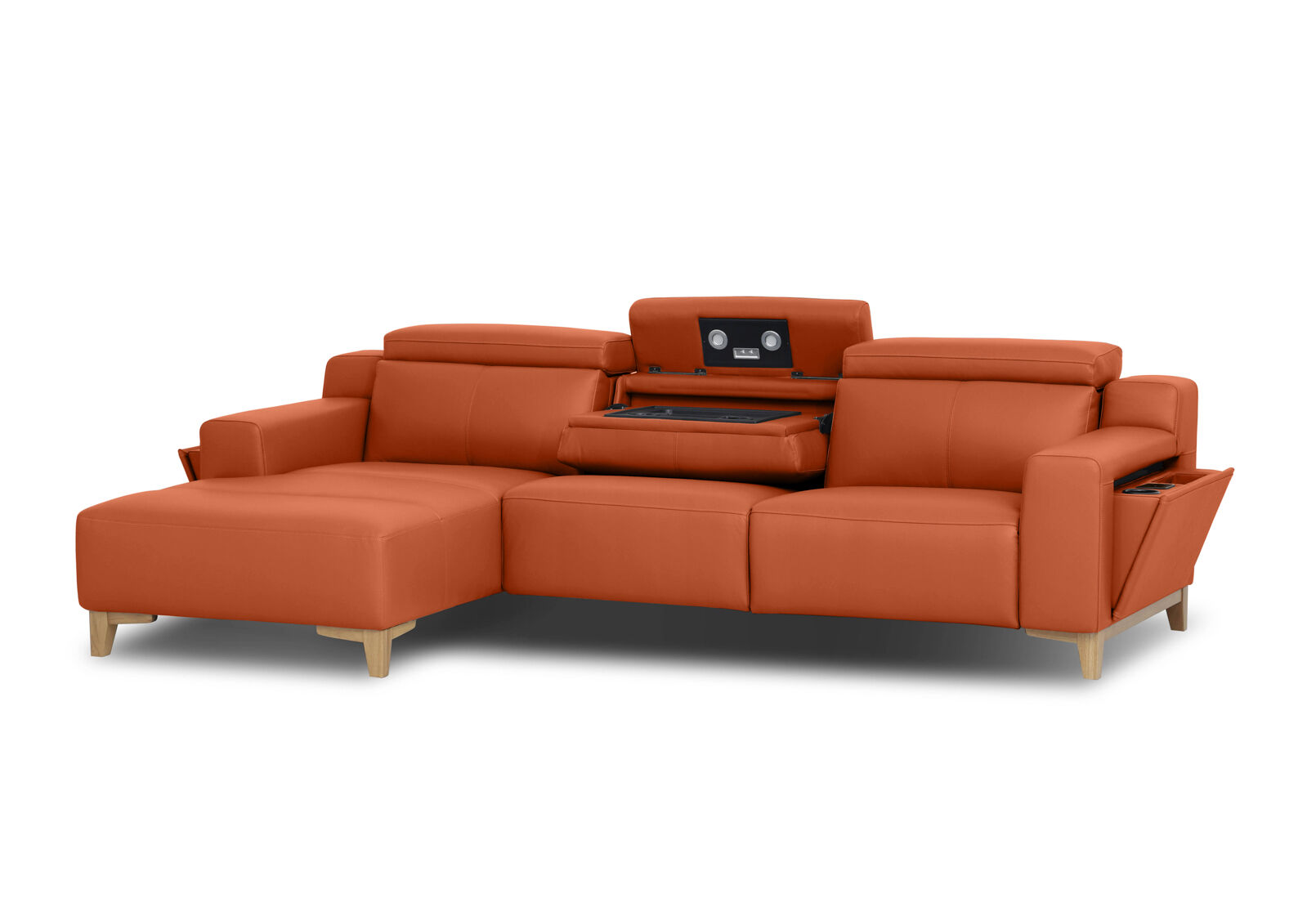 GAGE LEATHER - 3 Seater LHF Chaise (Leather) GAGE LEATHER