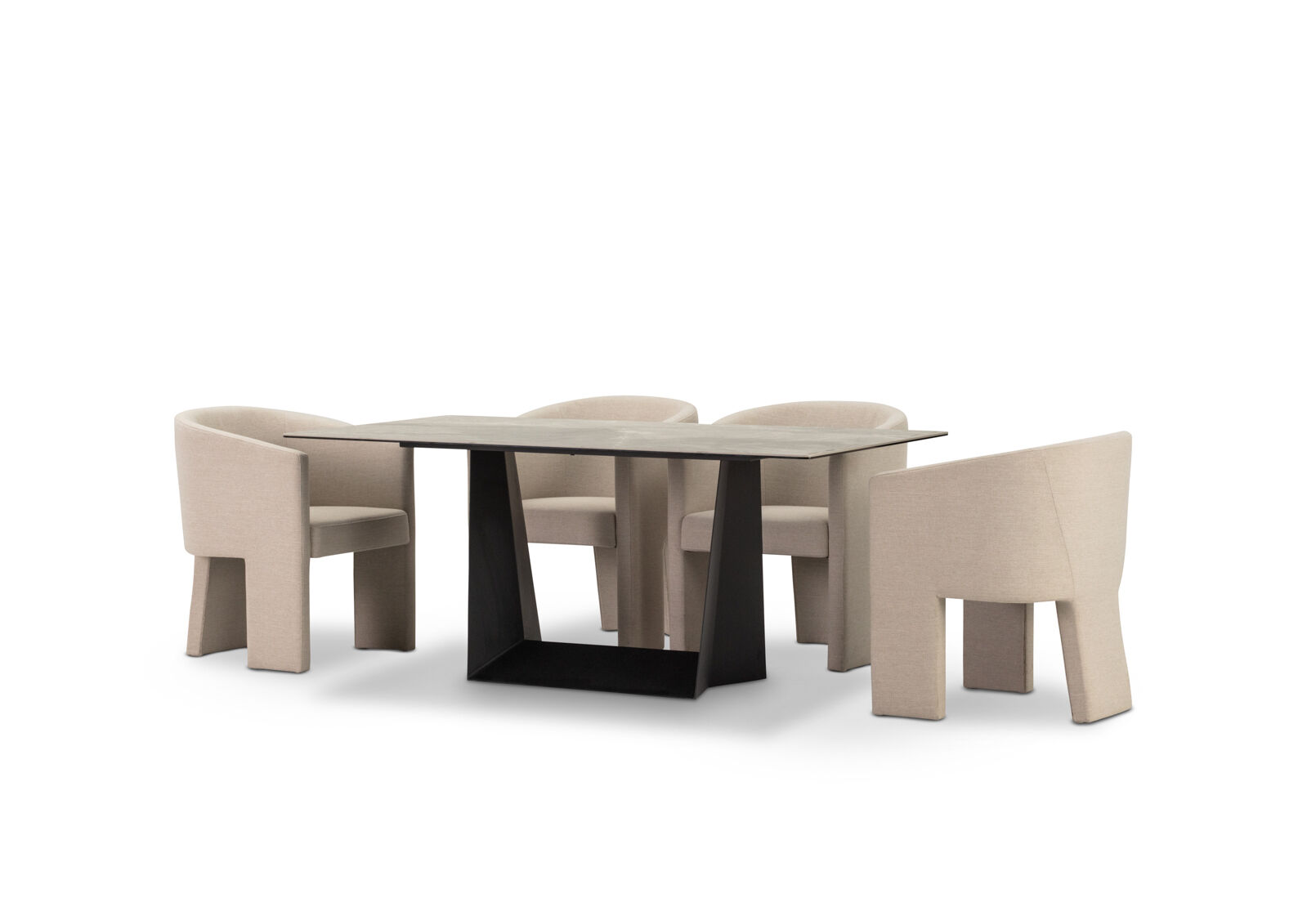 MILAS - 7 Piece Dining Suite with Alicante Dining Chairs. MILAS