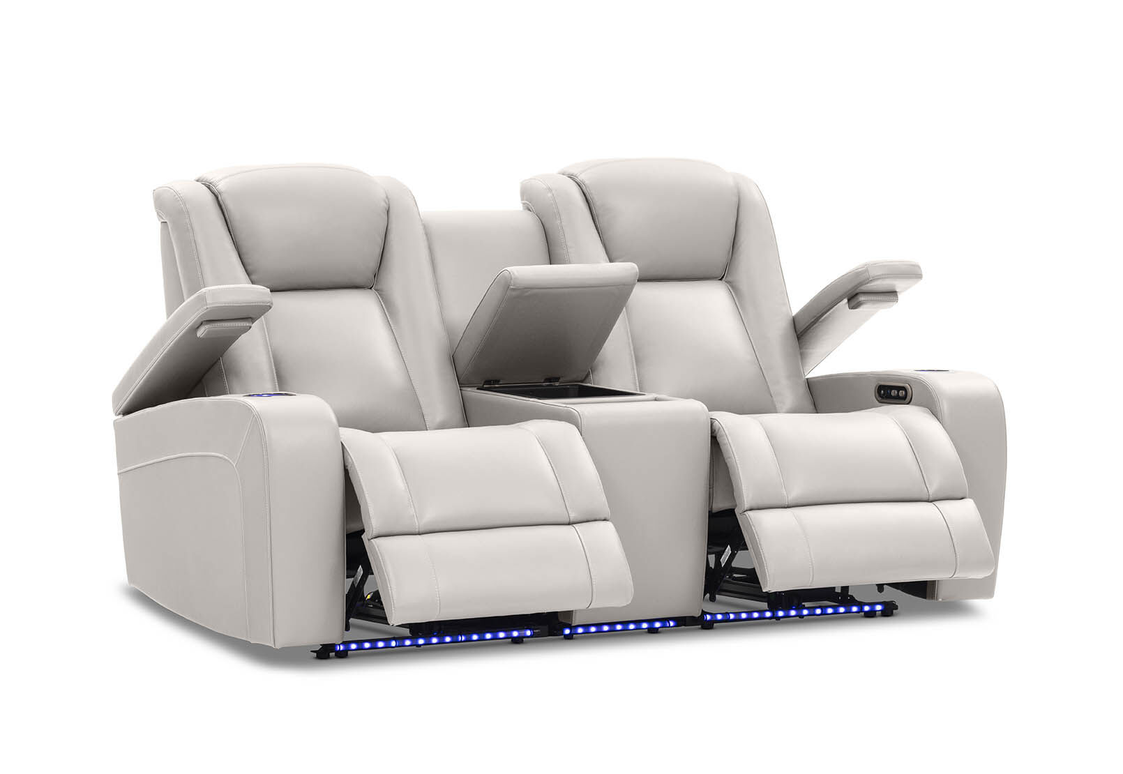 SENTINAL MK2 LEATHER - 2 Seater with 2 Electric Recliners and Console SENTINAL MK2 LEATHER