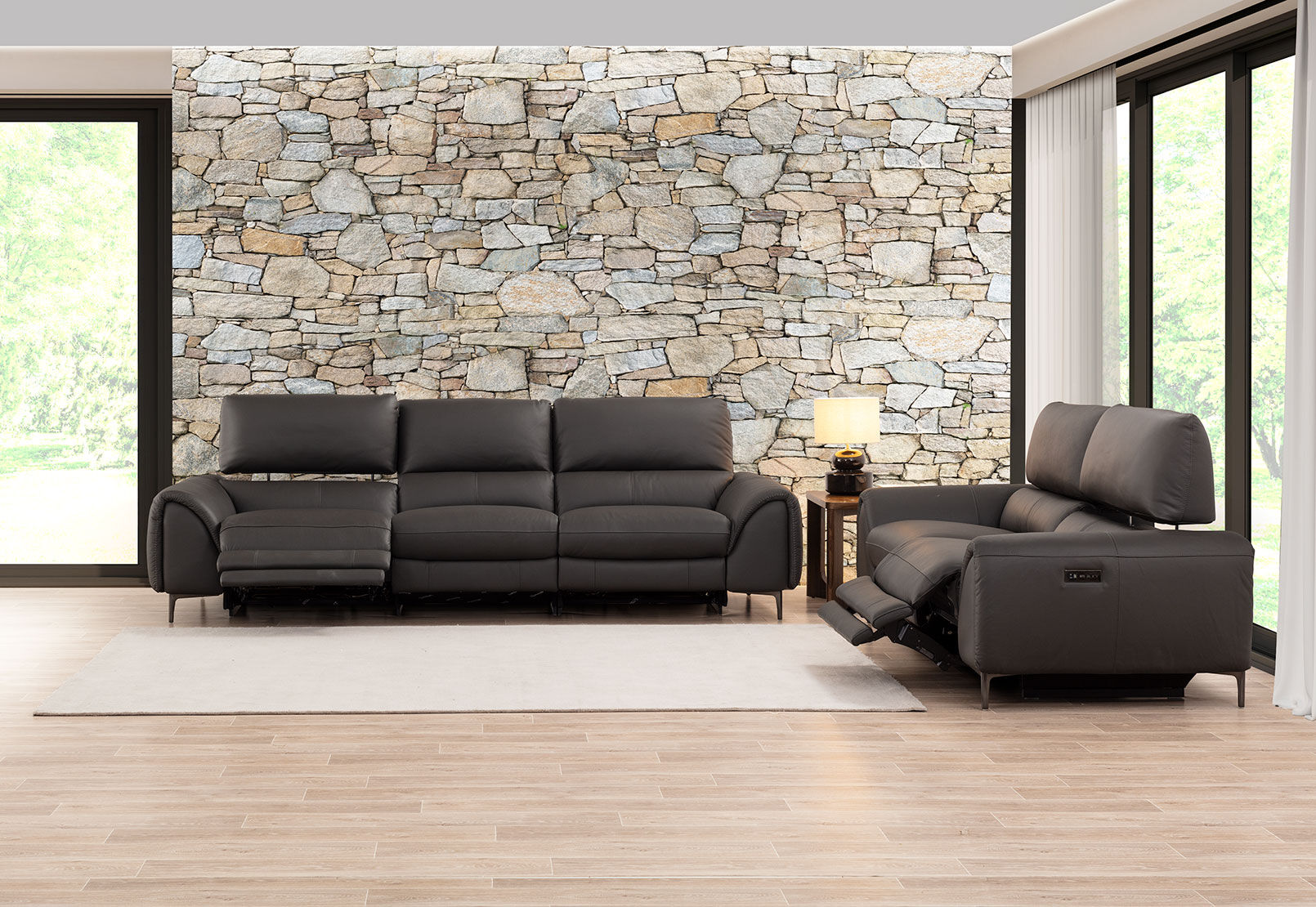 DOMINICO LEATHER - 2.5 Seater Electric Recliners DOMINICO LEATHER