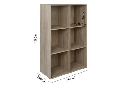 HUFF - 6 Cube Bookshelf