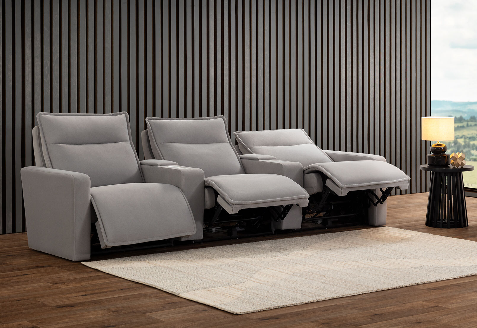 ALCINA FABRIC - 3 Seater Theatre Suite ALCINA FABRIC