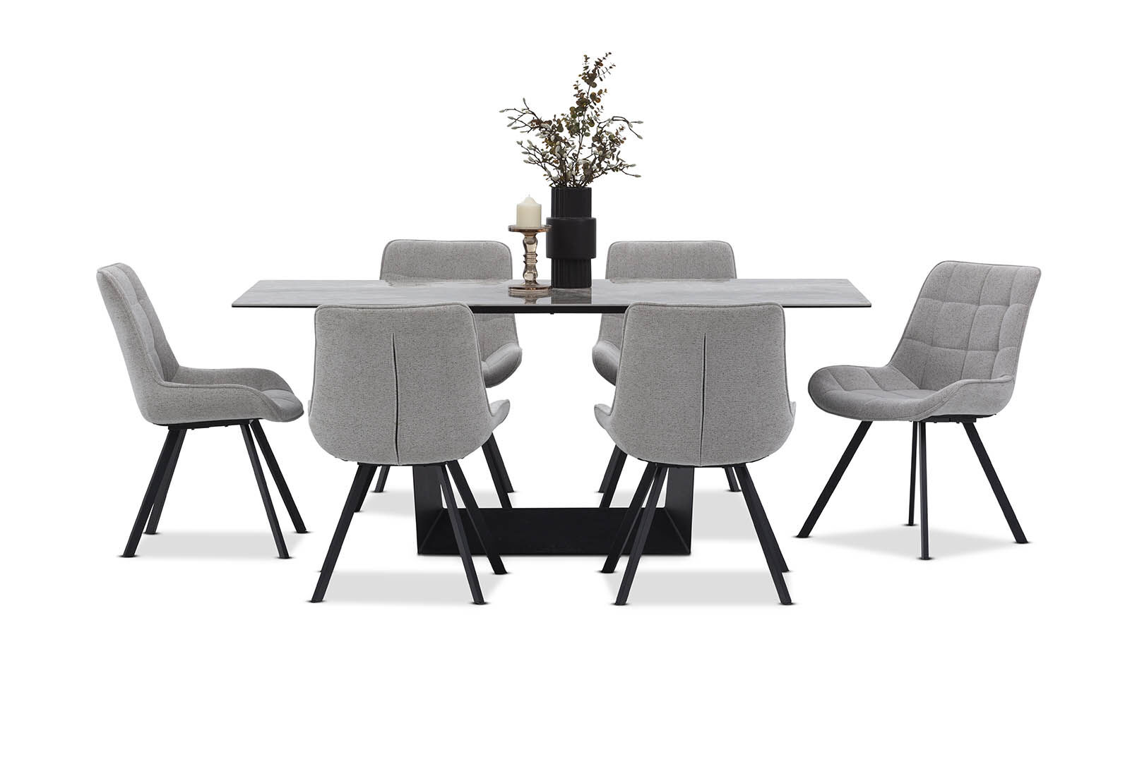 MILAS - 7 Piece Dining Suite with Arabella Dining Chairs MILAS