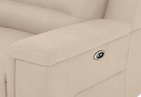 JEFFRIES FABRIC - Corner Lounge with Inbuilt Electric Recliner and LHF Chaise JEFFRIES FABRIC