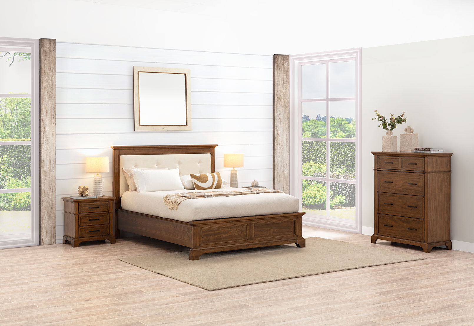 PROVIDENCE - 4 Piece Queen Bed Tall Chest Suite PROVIDENCE