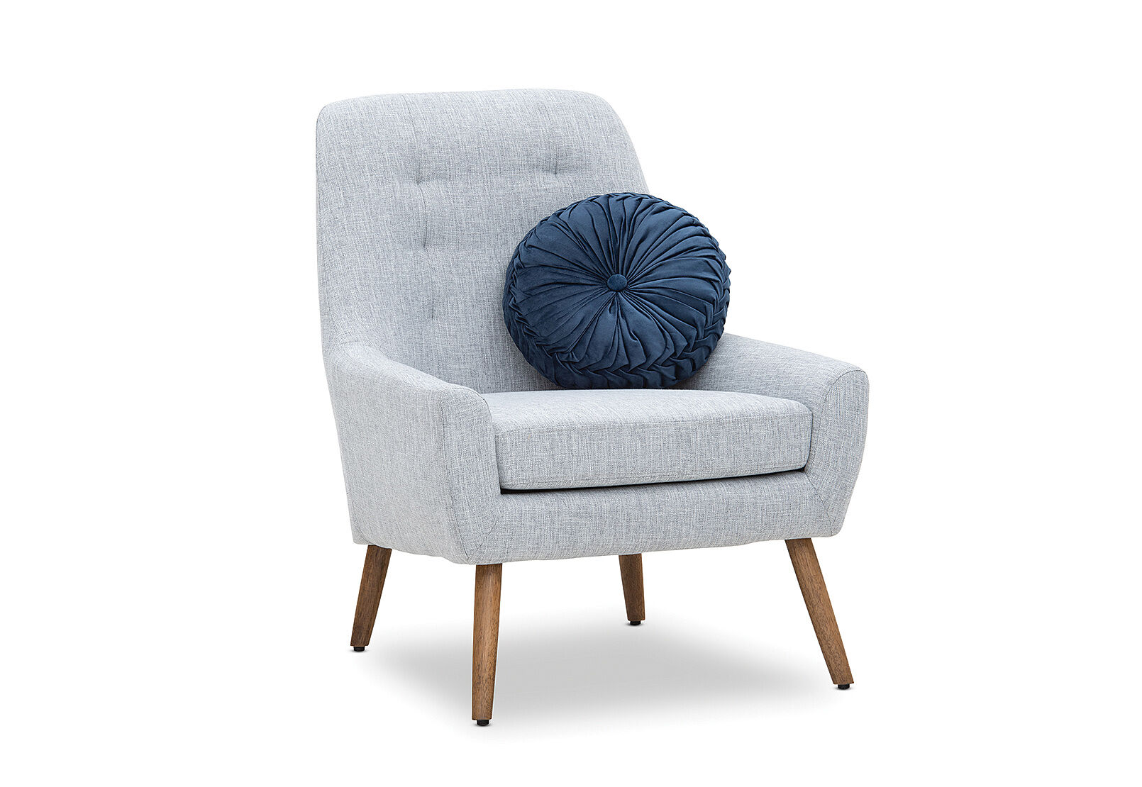 LIGHT GREY PENNY Fabric Accent Chair