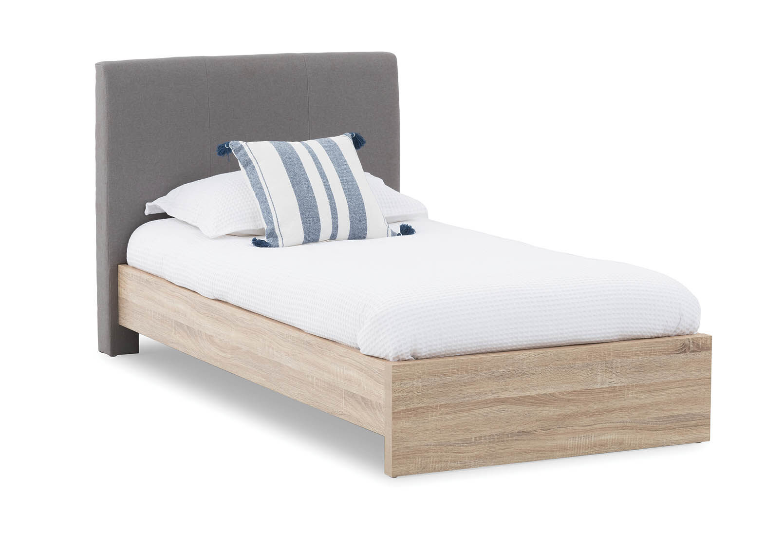 BEECH/GREY FORFAR Single Bed