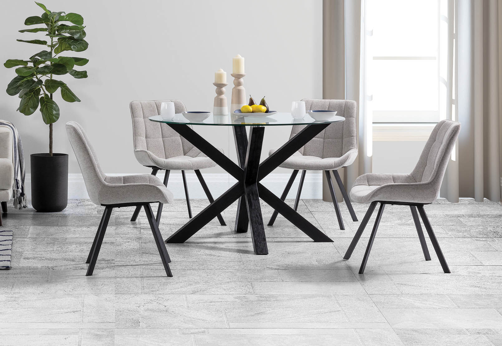 PROMENADE - 5 Piece Dining Suite with Arabella Dining Chairs PROMENADE