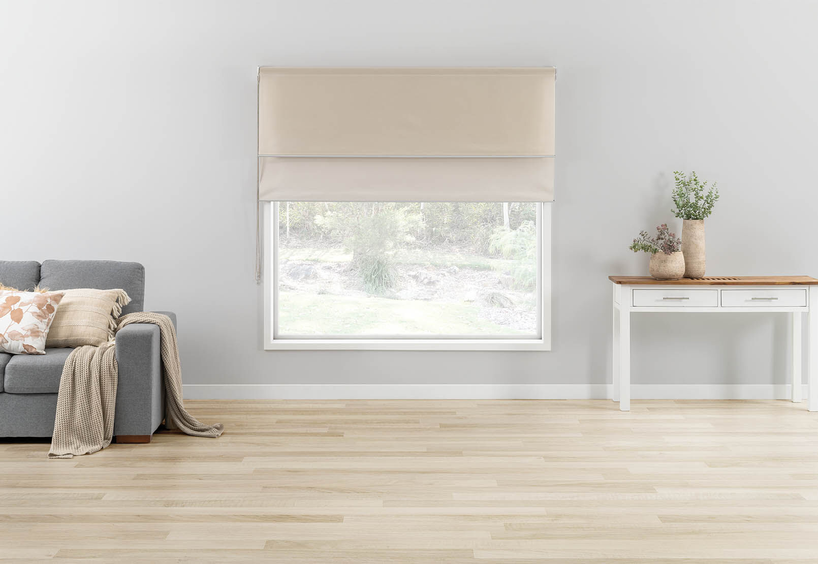 DUSK - Duo Roller Blind - Blockout & Sheer 240 x 240cm DUSK