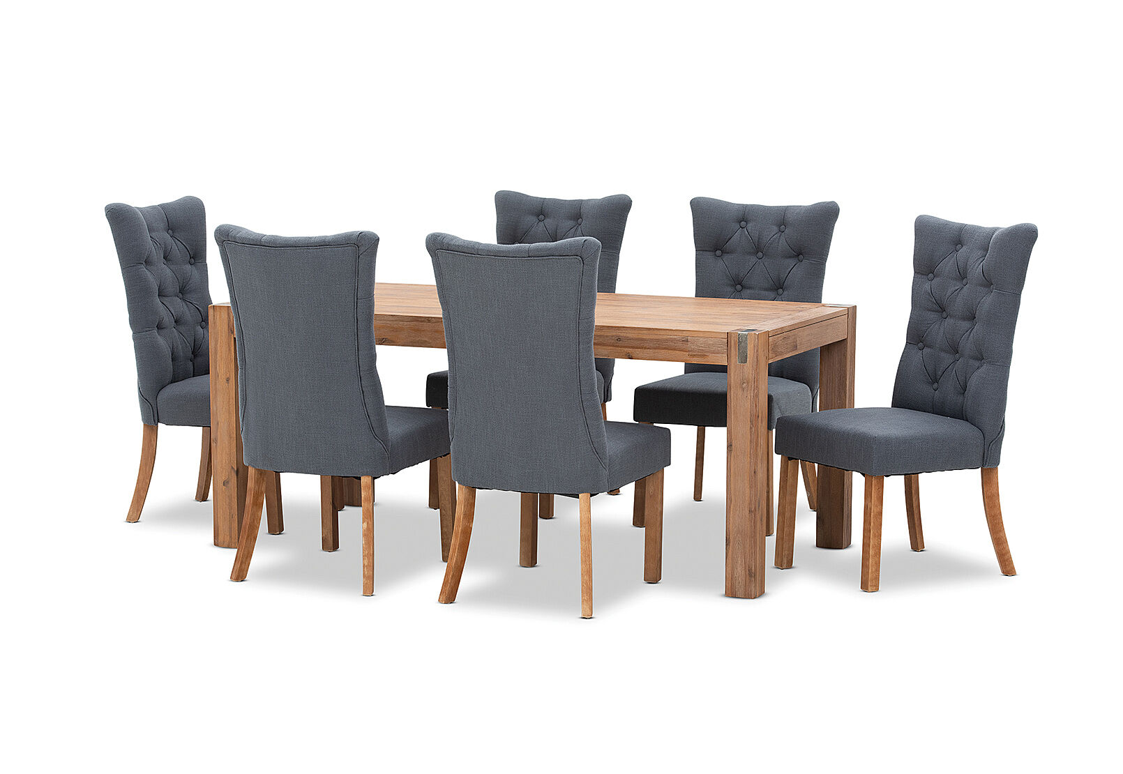 SILVERWOOD - 7 Piece Dining Suite with Nottingham Dining Chairs SILVERWOOD
