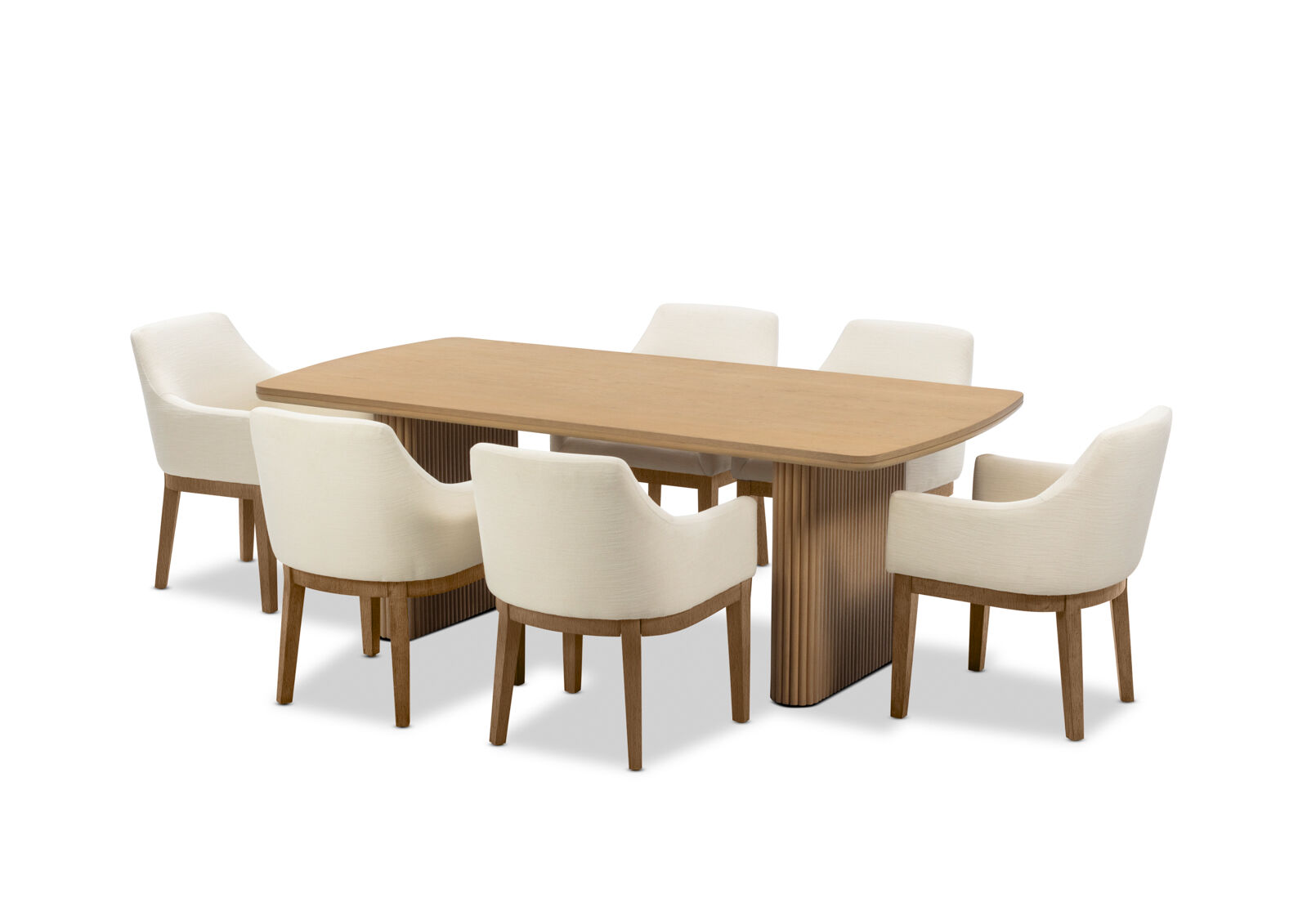 MIRAN - 7 Piece 2100 Dining Suite with Armondo Dining Chairs MIRAN