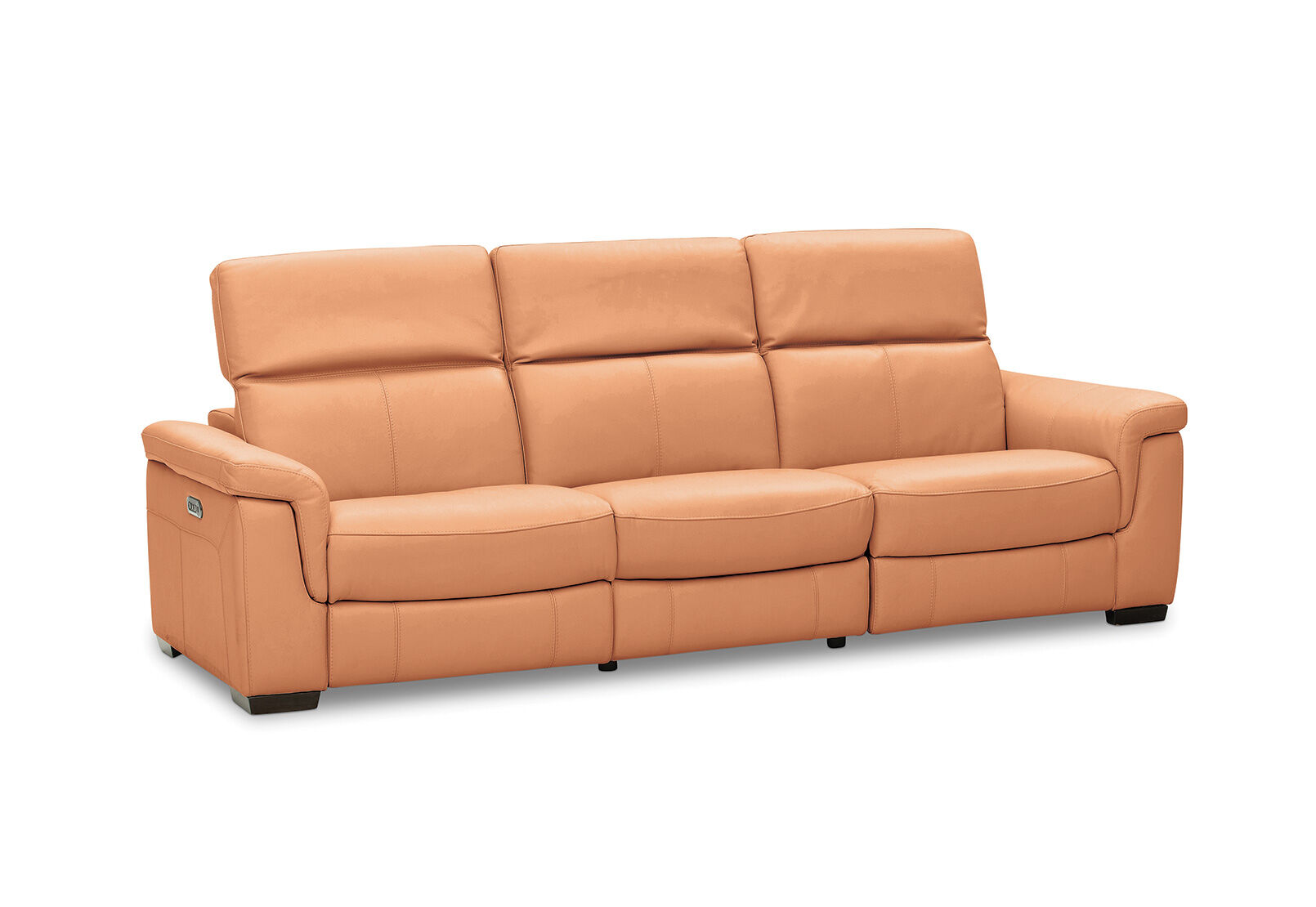 LUCIANO - Leather 3.5 Seater Sofa with 2 Electric Recliners LUCIANO