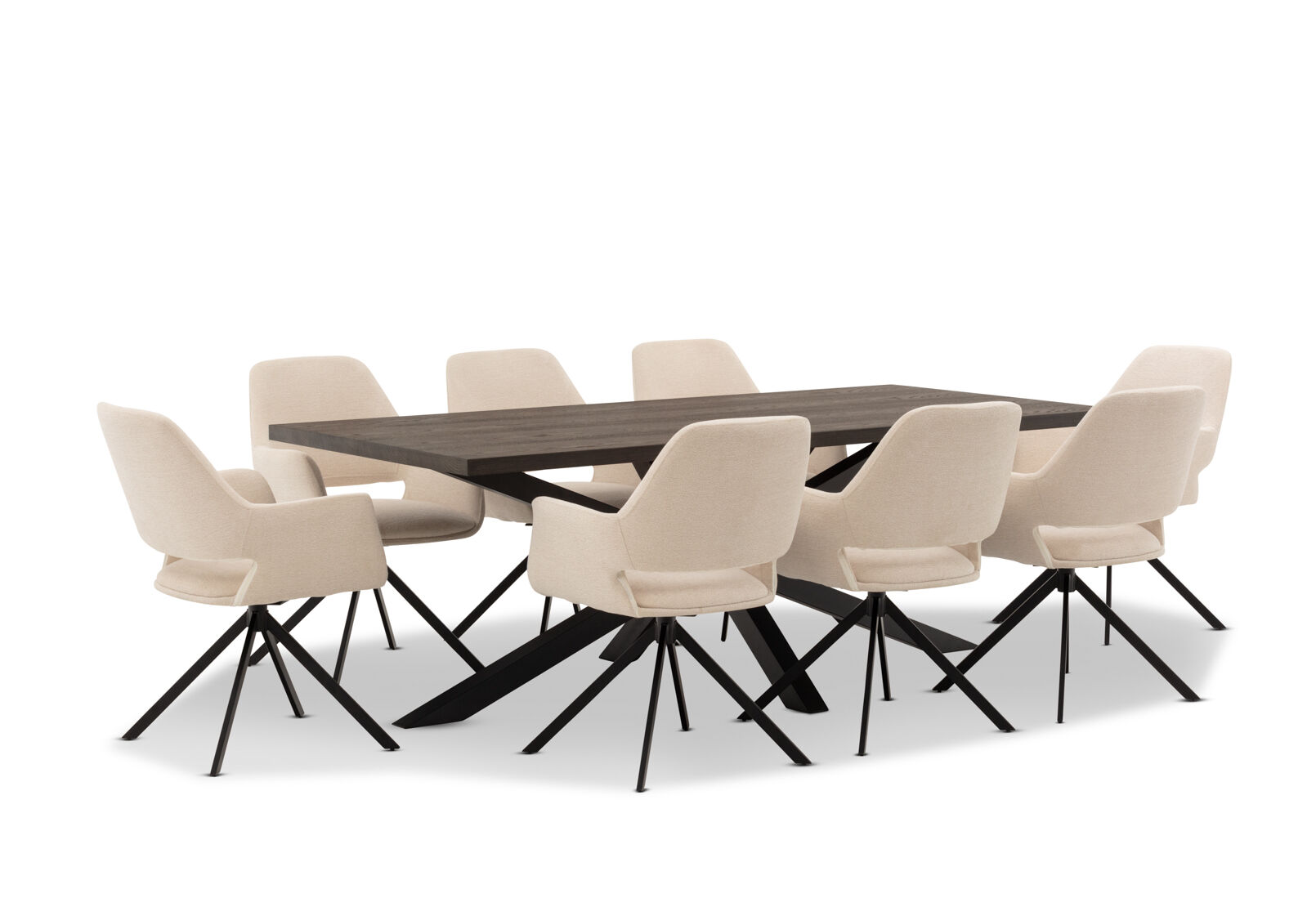 ALDERGROVE - 9 Piece Dining Suite with Lorcan Dining Chairs ALDERGROVE