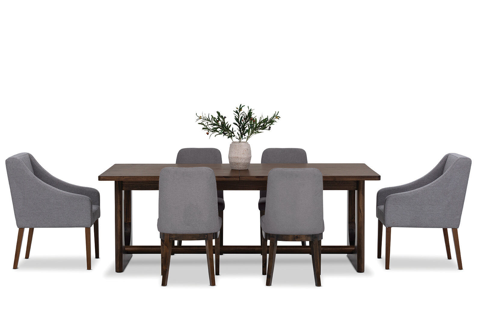 NICCOLO - 7 Piece Extension Dining Suite with 2 Volante and 4 Santino Dining Chairs. NICCOLO