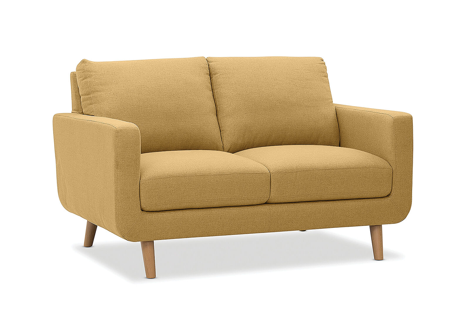 MUSTARD PHOEBE Fabric 2 Seater Sofa