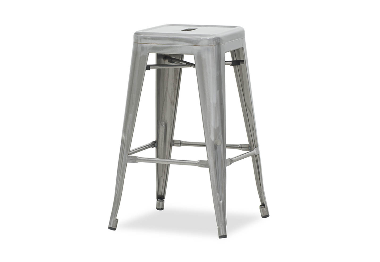 HARZ - 68cm Natural Steel Stool HARZ