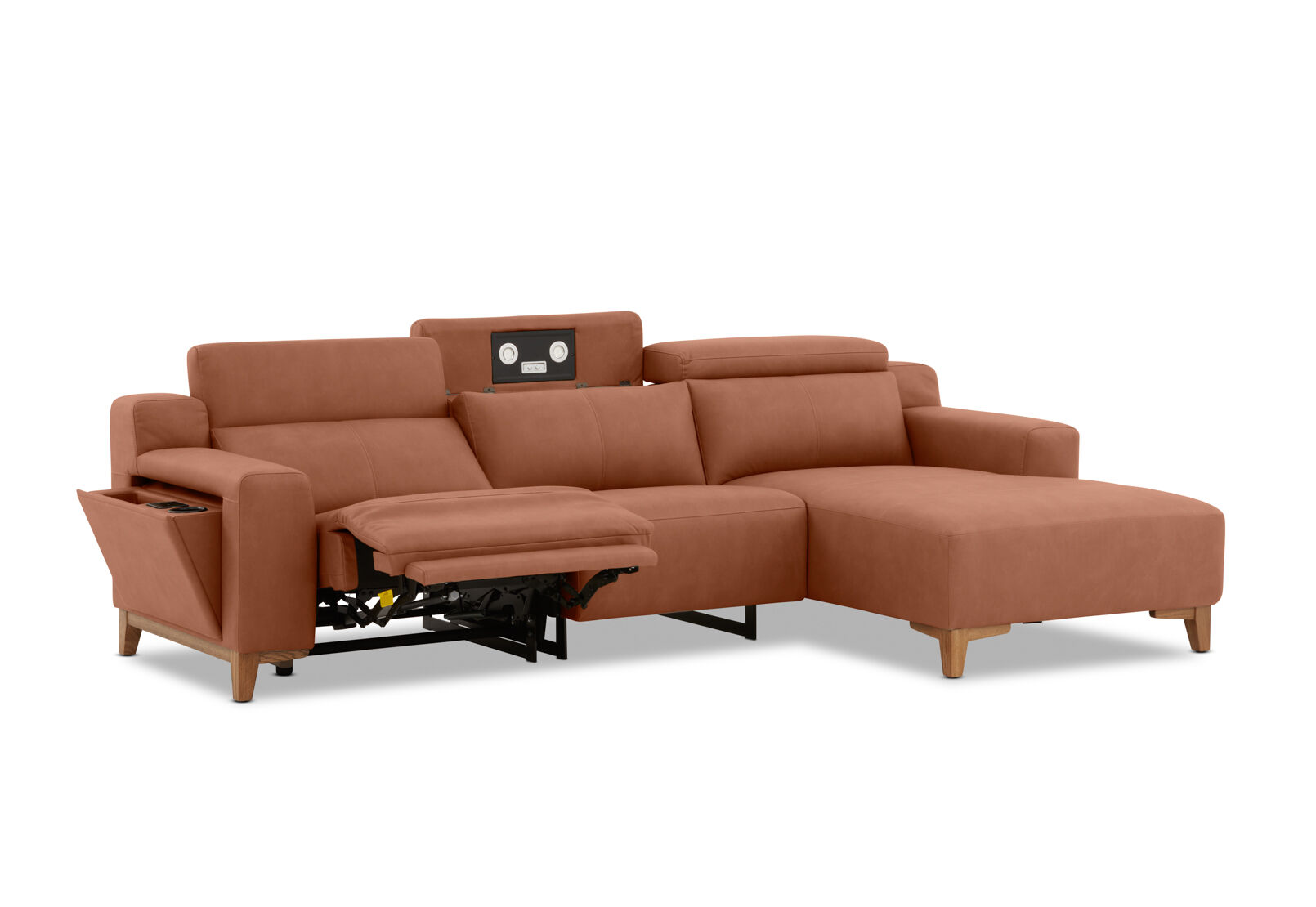 GAGE FABRIC - 3 Seater Sofa with Electric Recliner & RHF Chaise GAGE FABRIC