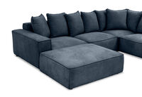 TILLEY FABRIC - Corner Lounge with Ottoman ( Fabric) TILLEY FABRIC