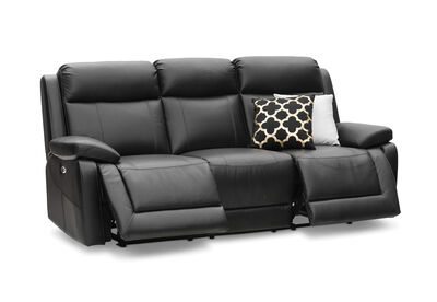 SAN MARCO - Leather 3 Seater Recliner Lounge
