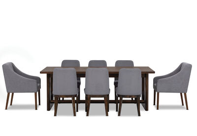 NICCOLO - 9 Piece Extension Dining Suite with 2 Volante and 6 Santino Dining Chairs