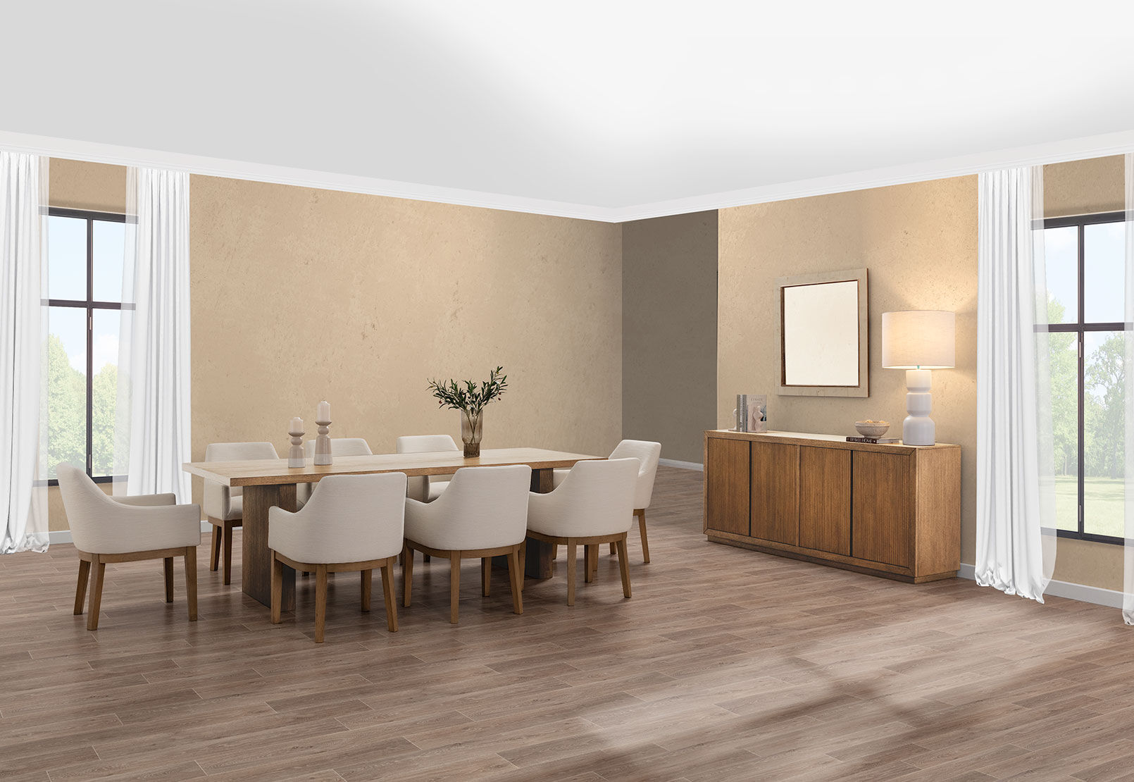 THORIN - 9 Piece Suite with Armondo Dining Chairs THORIN