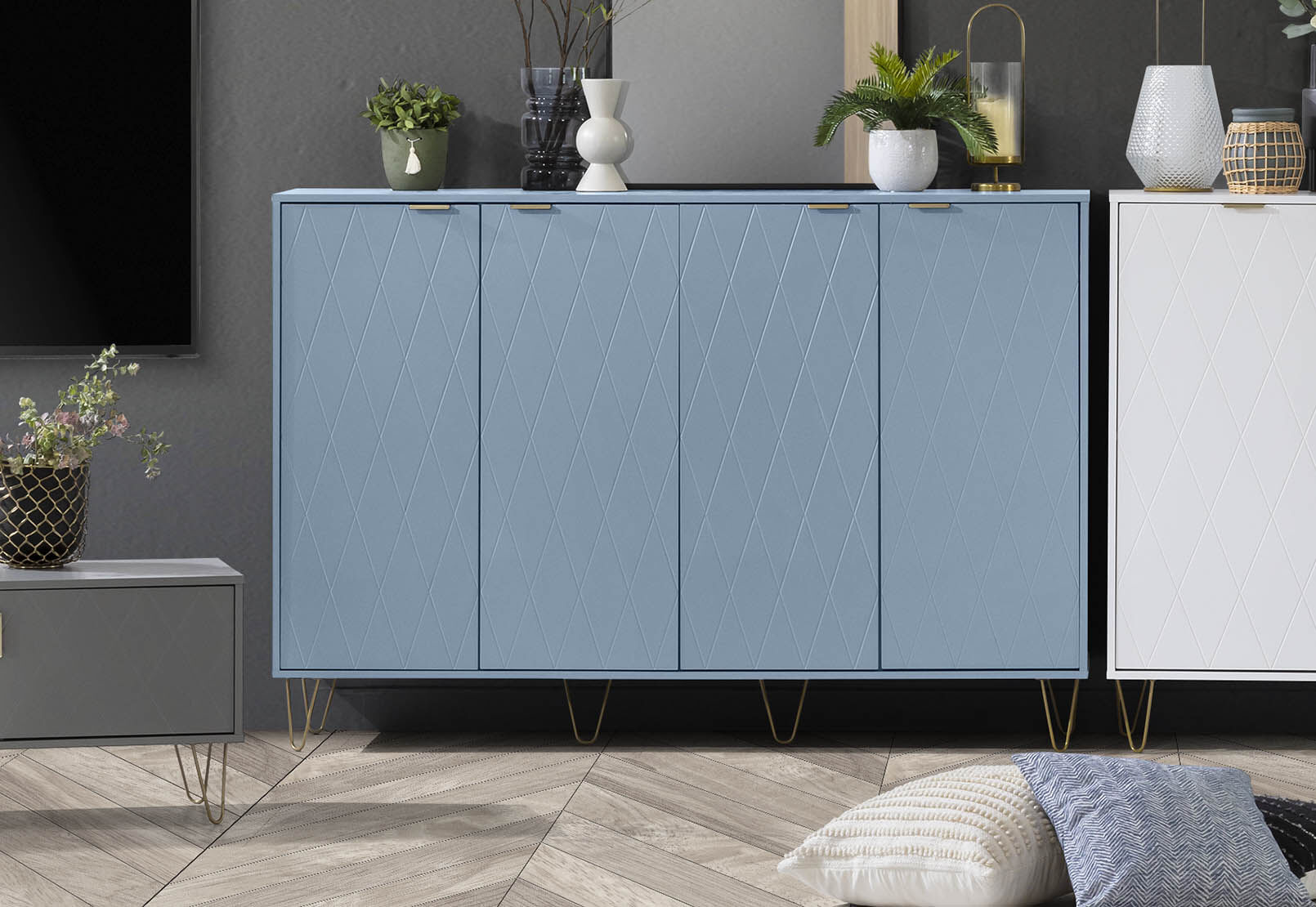 DORSEY - Blue Slate 4 Door Buffet DORSEY