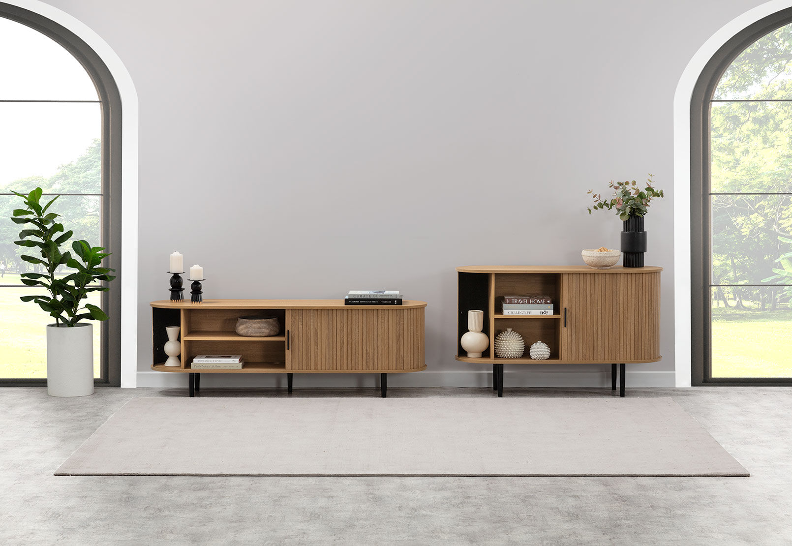 TANNER - 2 Door Natural Entertainment Unit TANNER