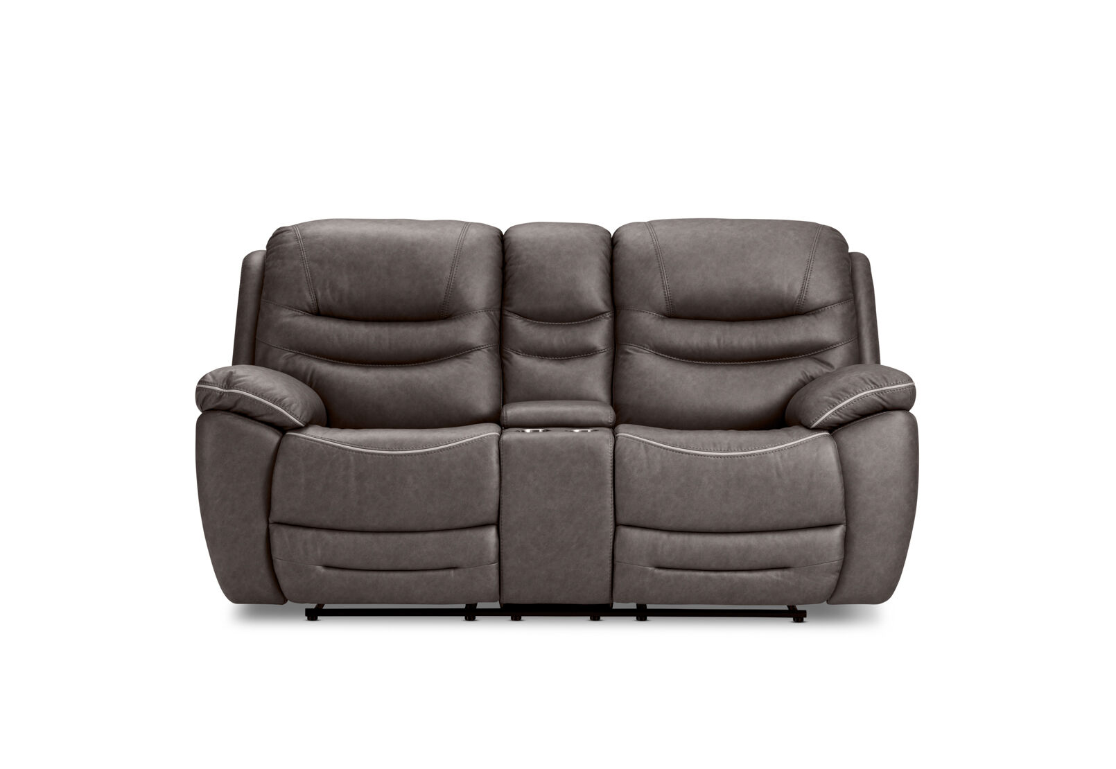 FEDERER FABRIC - 2 Seater with inbuilt Recliners and Console FEDERER FABRIC