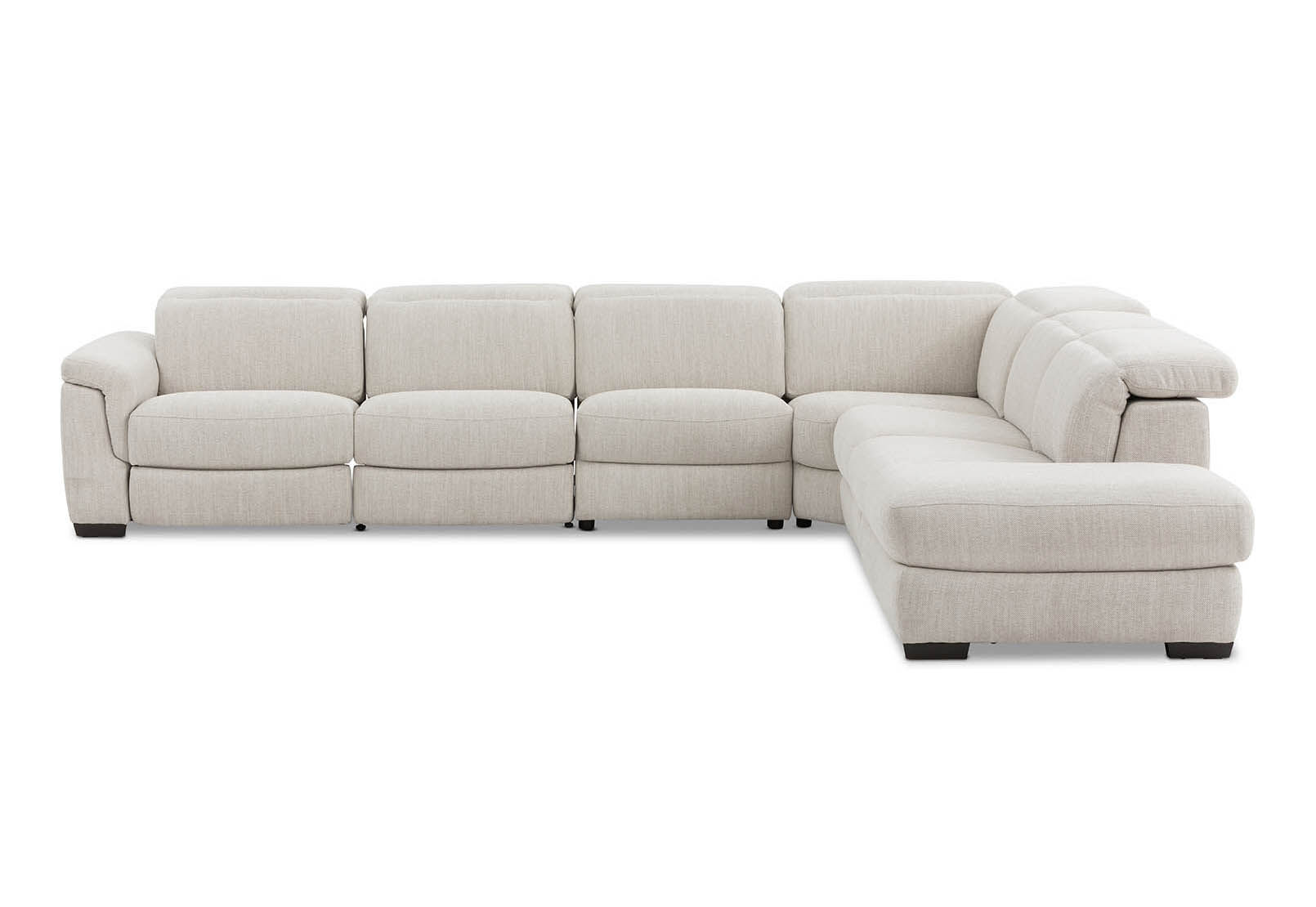 LUCIANO - Fabric Corner Lounge with 3 Inbuilt Electric Recliners and Right-Hand Facing Chaise LUCIANO