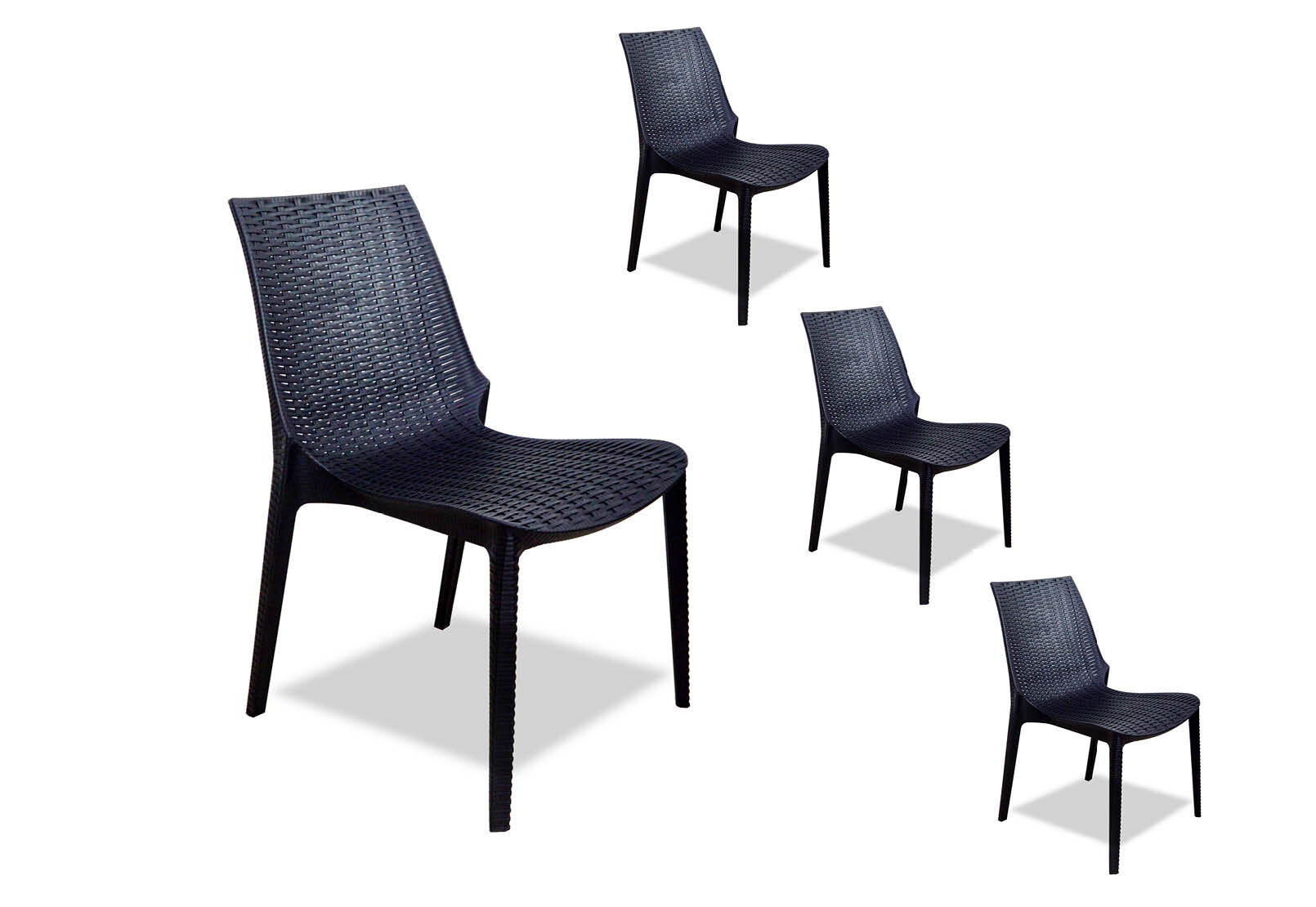 black outdoor chairs