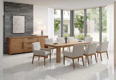 SORVINO - 9 Piece Dining Suite with Lazarus Dining Chairs