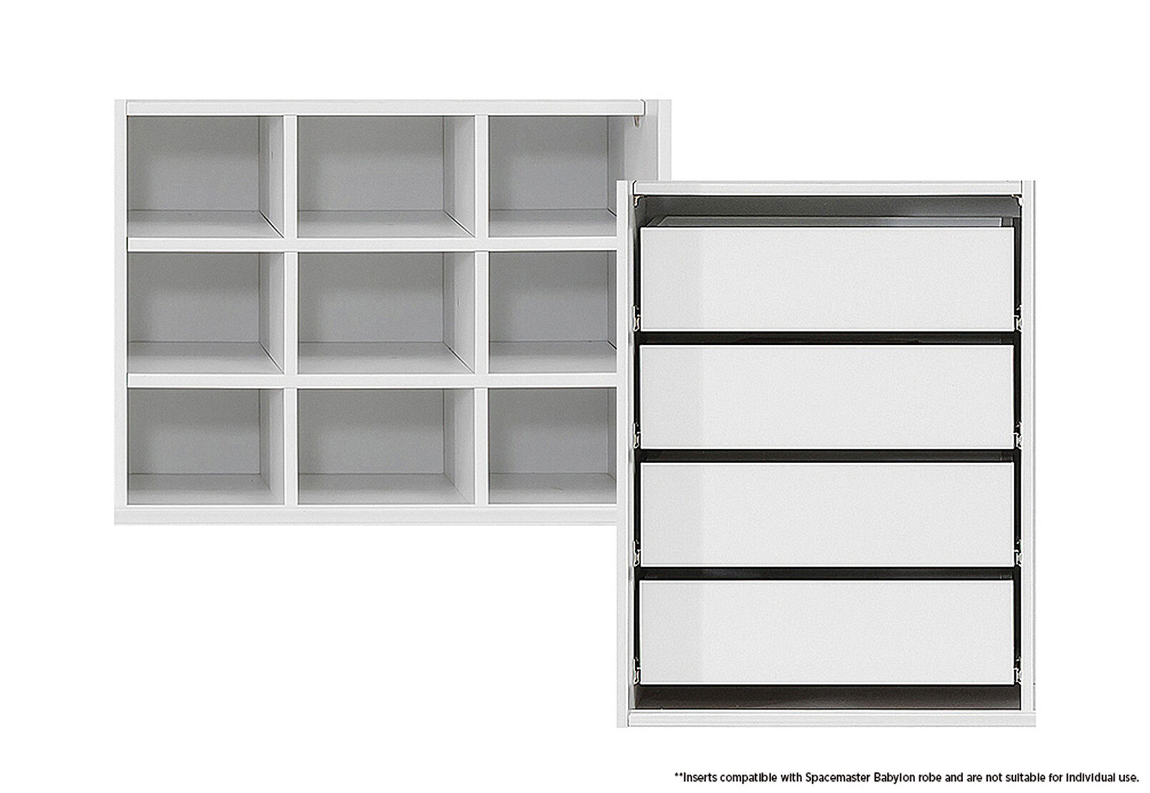 WHITE SPACEMASTER BABYLON 2 Piece Insert Package Amart Furniture