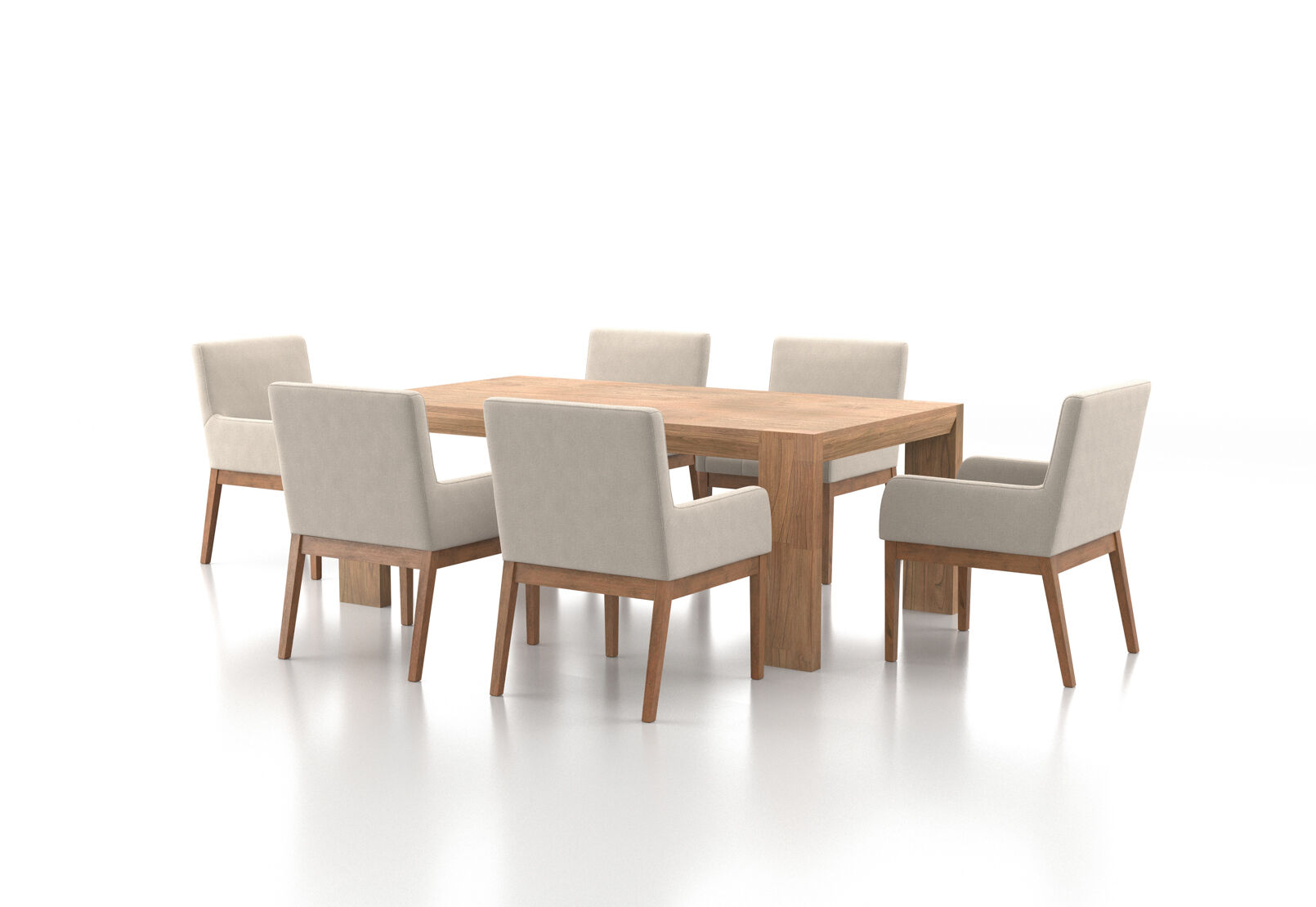 SORVINO - 7 Piece Dining Suite with Lazarus Dining Chairs SORVINO