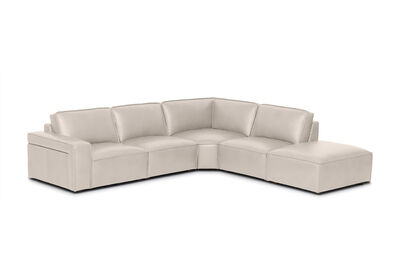 BARTELLE LEATHER - 5 Piece RHF Corner Chaise.