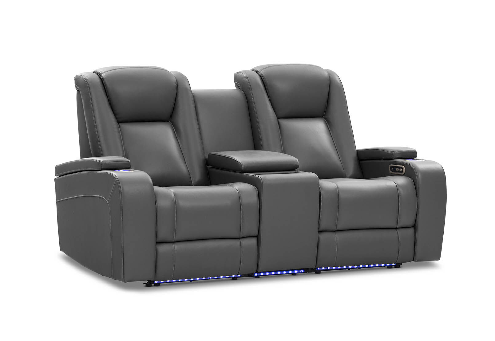SENTINAL MK2 LEATHER - 2 Seater with 2 Electric Recliners and Console SENTINAL MK2 LEATHER