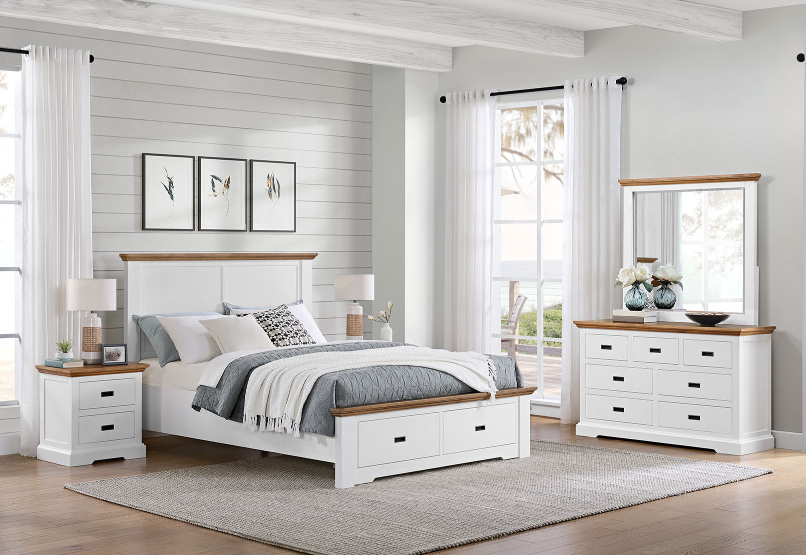 CHARLSBOURG - Dresser with Mirror CHARLSBOURG